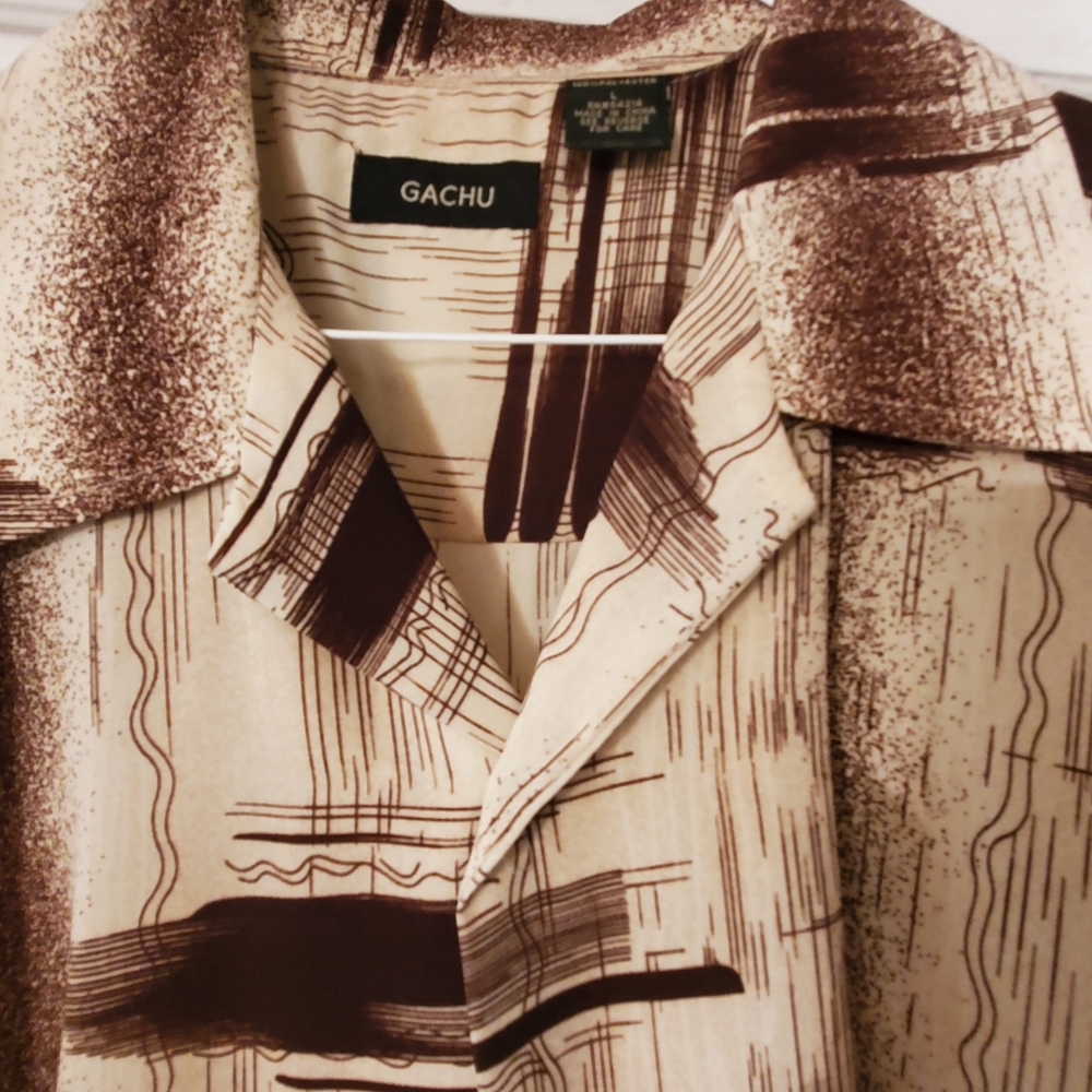 Men's brown and  beige casual shirts
